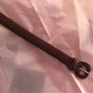 A Talbots Italian brown leather belt.